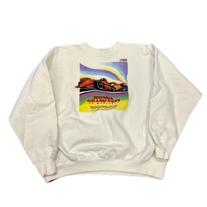 VINTAGE 1998 HANES HONDA GRAND PRIX GIROCOLLO BIANCO TAGLIA XL MONTEREY H17 - Foto 1 di 5
