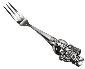 Snowman Silverplated Horderves Fork International Silver Co 5 1/2” - Picture 1 of 4