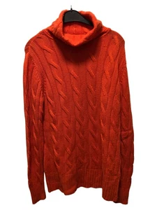 Madeleine Maglione Donna Arancione Collo Alto Lana Cashmere (IT 42, EU 38) - Foto 1 di 3