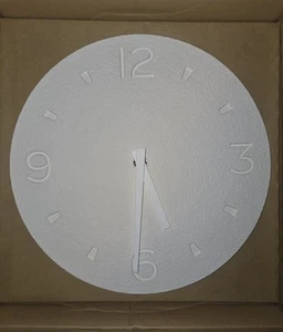 Lemnos Wall Clock Analog Diatomaceous Earth White Made in Japan New - Picture 1 of 7