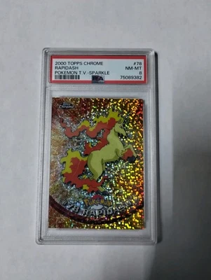 2000 Pokemon Rapidash Topps Sparkle Chrome Series 1 - 78 PSA NM-MT 8 - Image 1 of 2