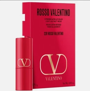 Valentino Rosso auffällige Satin-Lippenfarbe 22R Rosso Valentino Mini 0,03 Oz. neu - Bild 1 von 5