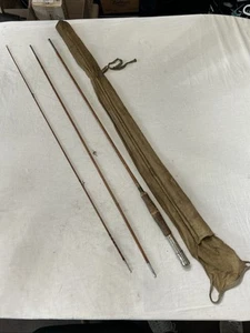 Vintage Bambus drei 3 Stück 9’ Fliegenfischen Fliegenrute (lesen) FÜR TEILE/REPARATUR - Bild 1 von 7