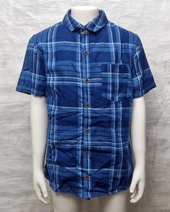 NEXT Kids Boys Checked Shirt Short Sleeved Linen Cotton Smart Casual Pocket - Picture 1 of 2