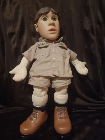 VINTAGE THE CROCODILE HUNTER 16" TALKING STEVE IRWIN COLLECTIBLE DOLL Plush Cover
