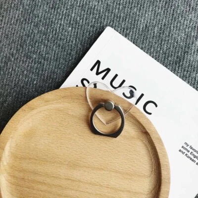 Soporte giratorio 360 para teléfono celular teléfono inteligente transparente con anillo para dedos - transparente Foto 1 de 4