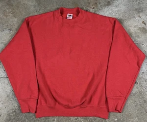 Sudadera vintage Fruit Of The Loom cuello redondo roja en blanco para mujer talla XL - Imagen 1 de 2