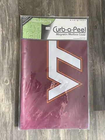 Virginia Tech Hokies NCAA Curb-a-Peel Magnetic Mailbox Cover Standard Size Box Cover