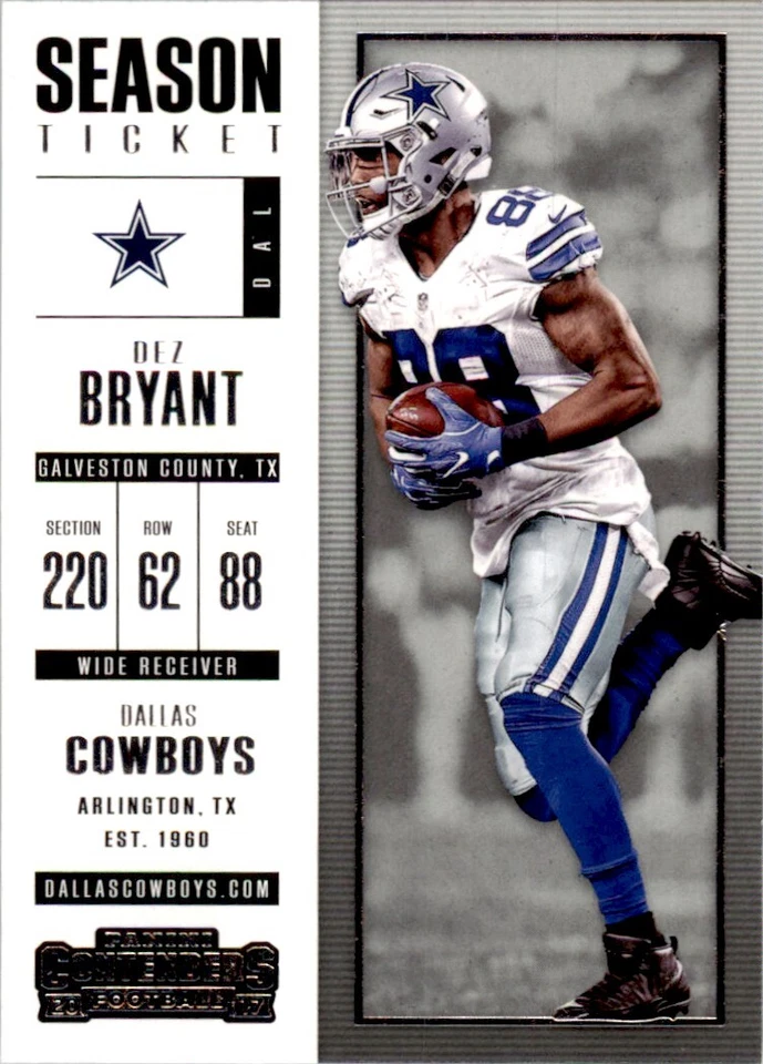 2017 Panini Contenders Dez Bryant  Football Cards #78 - Image 1 of 2