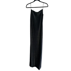City Triangles Maxikleid schwarz metallic ärmellos Fee Goth Gr. M hinten offen - Bild 1 von 7