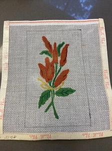 Needle nut￼ Needlepoint Hand  Painted Canvas Red Chili Peppers￼ - Picture 1 of 4