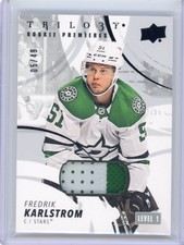 2022-23 UD Trilogy Black Foil Rookie Premieres Level 1 Fredrik Karlstrom /49