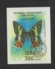 MADAGASCAR MALAGASY 1992 Block 190 Schmetterlinge Erstta. gestempelt Tiere Lot