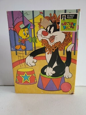 Vintage Looney Tunes 63 Piece Puzzle 1990 By The Rainbow Works Tweety Circus - Image 1 of 4