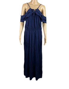 LEE COOPER Dress Long Boho Style Off-The-Shoulder Navy Blue Size 12 - Bild 1 von 8