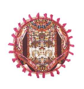 new CAMILLA CRYSTALS TINY DANCER OTTOMAN FLOOR CUSHION . - Picture 1 of 3