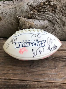 AFL Austin Wranglers Autographed Ball - White Football - Picture 1 of 6