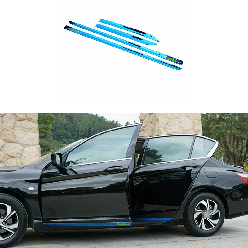 Molding Trim Body Guard Side Door For Honda Accord 9th 2014-2017 Blue Steel 4X - Image 1 of 4