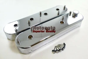 Chrome Fabricated Aluminum Chevy LS1 LS2 LS3 LS6 Valve Covers Coil Studs Mount - Foto 1 di 3
