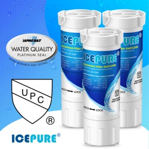 Compatible With GE XWF GNE21 GNE25 GNE27 GWE19 Water Filter 3 PACK ICEPURE - Picture 1 of 11