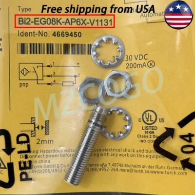 New For Turck Proximity Switch Sensor Bi2-EG08K-AP6X-V1131 10-30VDC 200mA 2mm - Image 1 of 4