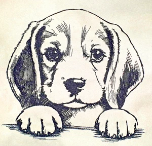 Beagle Welpe personalisierte bestickte Fleece Stadiondecke - Bild 1 von 2