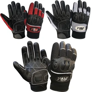 Prime Leather motorbike summer motorcycle racing Biker knucle protection gloves - Picture 1 of 17