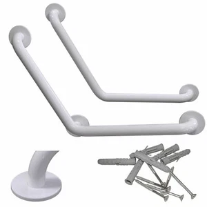 Manijas de ducha con rosetas de cubierta mango de ángulo a tope 120 grados bañera inodoro DN32 - Imagen 1 de 11