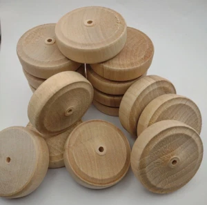 Treno giocattolo in legno 1-13/16" x 1/2" x 1/8" non finito ruota lotto confezioni 16pz #TW12 - Foto 1 di 2