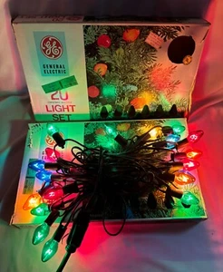 Set of 2 + 4  Replacement General Electric Christmas Lights GE 20 Piece Light - Picture 1 of 10