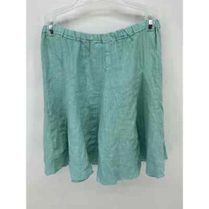 CP Shades Linen Skirt Girls Size 10 Seafoam Green Hand Dyed USA Stretch Waist - Picture 1 of 4