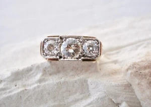 ART DECO RING mit 2,15 ct. natürlichen ALTSCHLIFF DIAMANTEN 585 / 14 KARAT GOLD - Picture 1 of 5