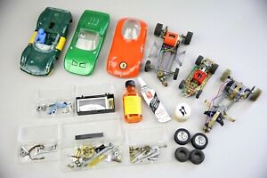 Vintage slot car lot CLASSIC MANTA RAY GTX 1/24 Chassis Cox parts accessories