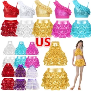 Big Girls 2-Pieces Hip Hop Modern Jazz Performance Costume Dancewear Uniforms - Picture 1 of 132