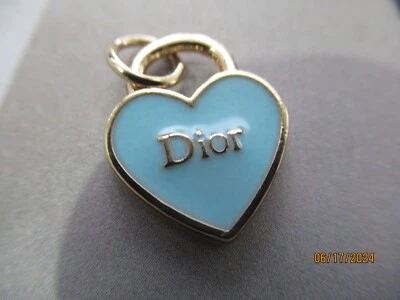 DIOR ZIP PULL  charm  14x17MM blue, GOLD  tone,   THIS IS FOR 1 - Image 1 of 3