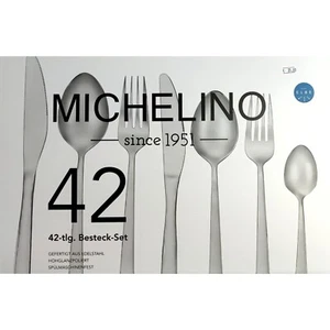 MICHELINO Besteckset 42-teilig, Edelstahl hochglanzpoliert, Serie ELBE, elegant - Bild 1 von 3