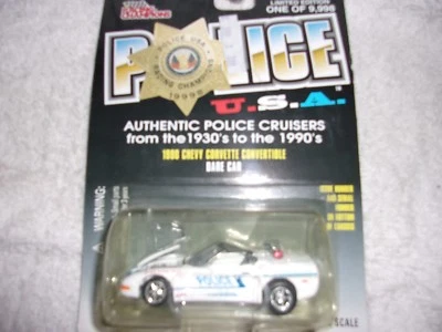 RACING CHAMPIONS POLICE U.S.A. 1998 CHEVY CORVETTE CONVERTIBLE #68 - Image 1 of 3