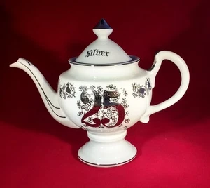 VINTAGE 25TH ANNIVERSARY SILBER TEEKANNE MADE IN JAPAN - Bild 1 von 1
