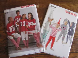 2 Simplicity Patterns UNCUT Pajamas for the Whole Family! - Picture 1 of 2