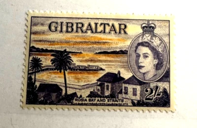 Gibraltar HV Stamp 2 Sh Scott Cat 142 Gibbons 155 10/19/1953 Mint - Image 1 of 2