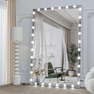 72x48" Full Body Bedroom Standing Floor Dressing Mirror w/LED Touch Control - Picture 1 of 8
