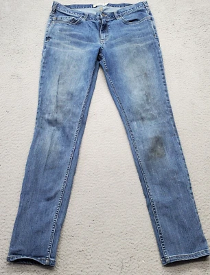 Pantalones de mezclilla Carhartt para mujer altos 12 bolsillos azules tiro bajo calce ajustado pierna ajustada Foto 1 de 4