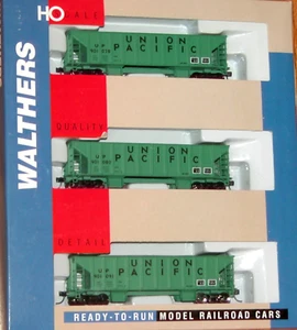 HO WALTHERS 932-34201 BALLAST HOPPER 3-PACK UNION PACIFIC UP GREEN - Picture 1 of 1