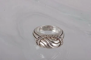 STERLING SILVER SWIRL RIBBED DESIGN DOME RING SIZE 6 925 FINE 6000B - Picture 1 of 1