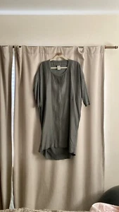KRISTENSEN DU NORD Silk And Cotton Dress sz 2 Grey - Picture 1 of 8