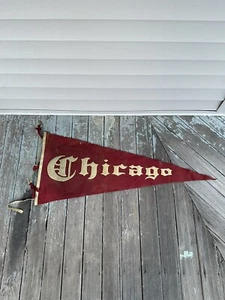 CHICAGO MAROONS 1890-1910s felt pennant (sewn letters) 17x39 Excellent Condition - Picture 1 of 13