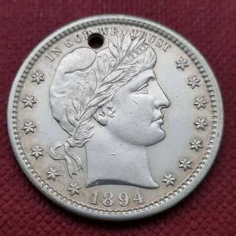 1894 S Barber Quarter 25c High Grade AU - UNC Details #46546 Cover