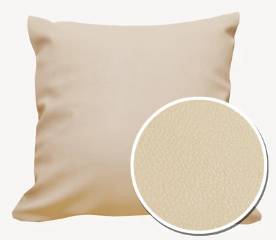 Pb302a Beige Faux Leather Skin Soft PU Cushion Cover/Pillow Case*Custom Size* - Image 1 of 4