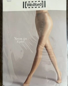 WOLFORD NEON 40 Semi-sheer Tights Black Small 18391 - Picture 1 of 2