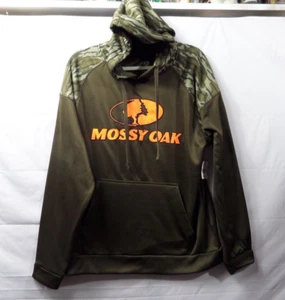 Mossy Oak Lightweight Fleece Camo Hoodie Pullover Sweater Mens Size Medium - Picture 1 of 3